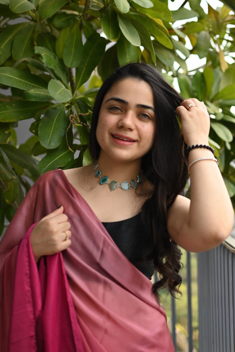 Ombré Georgette Saree