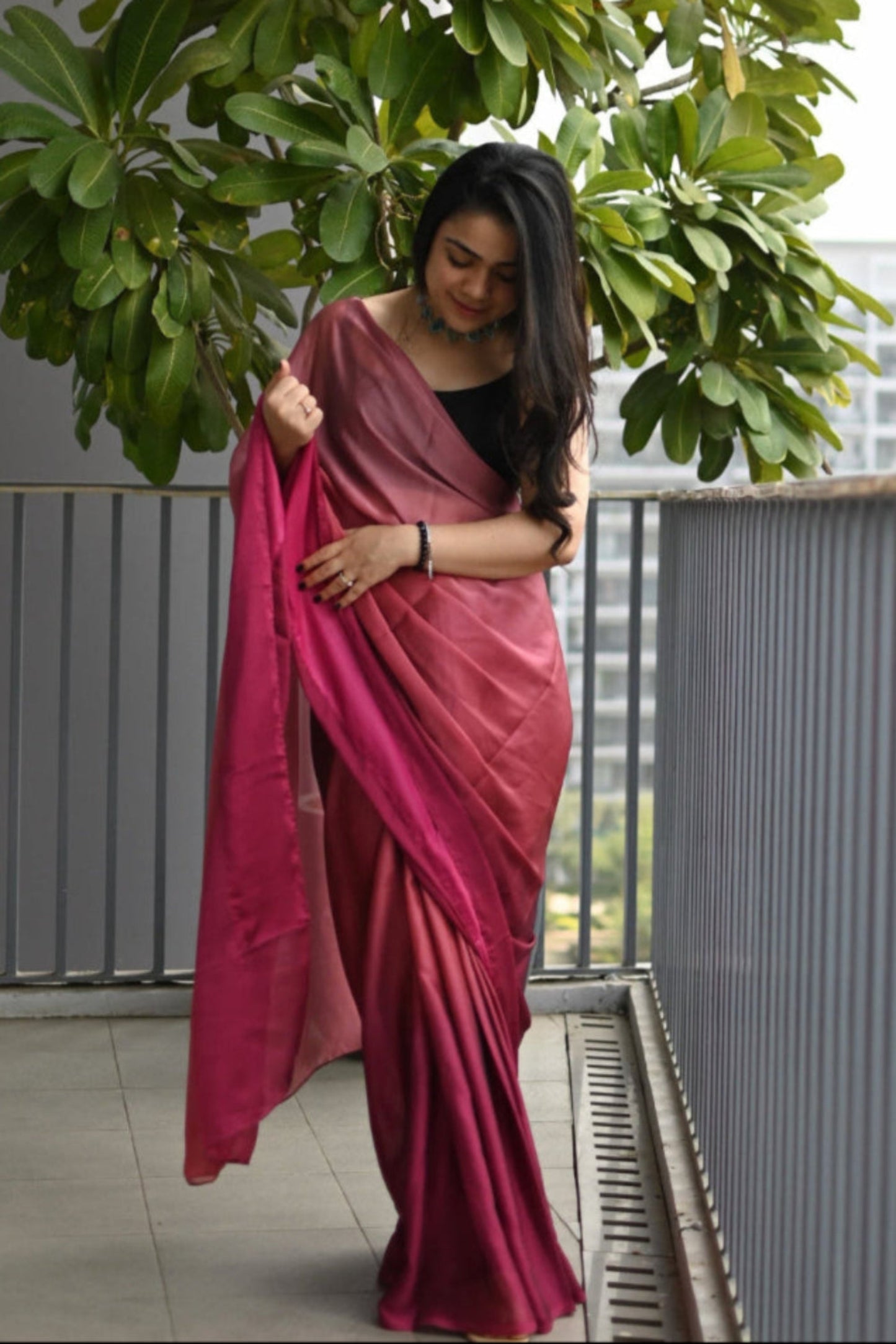 Ombré Georgette Saree