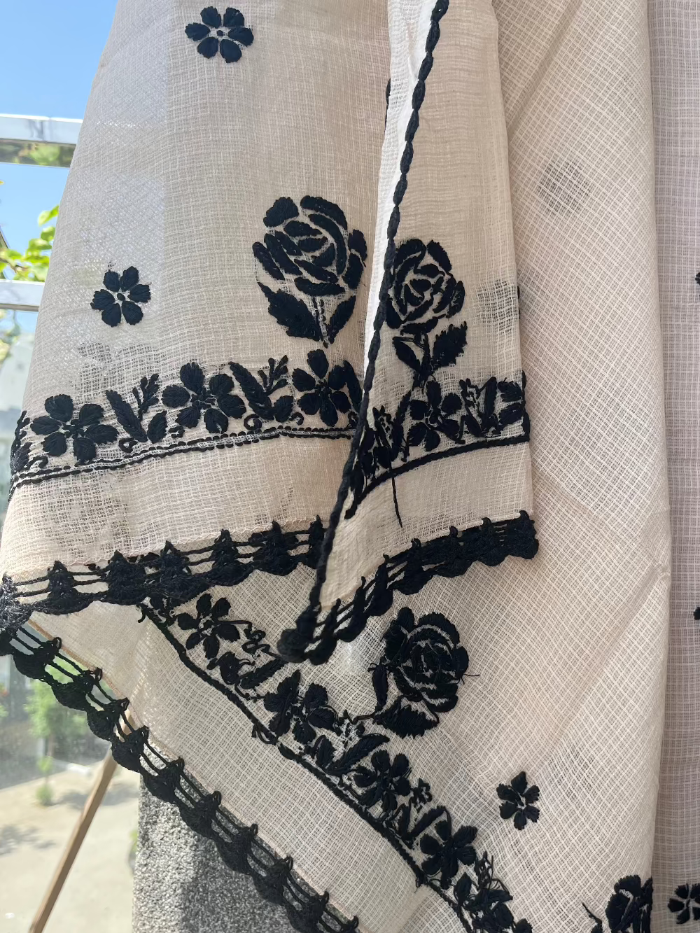 Ena Beige Unstitched Chikankari Suit Set