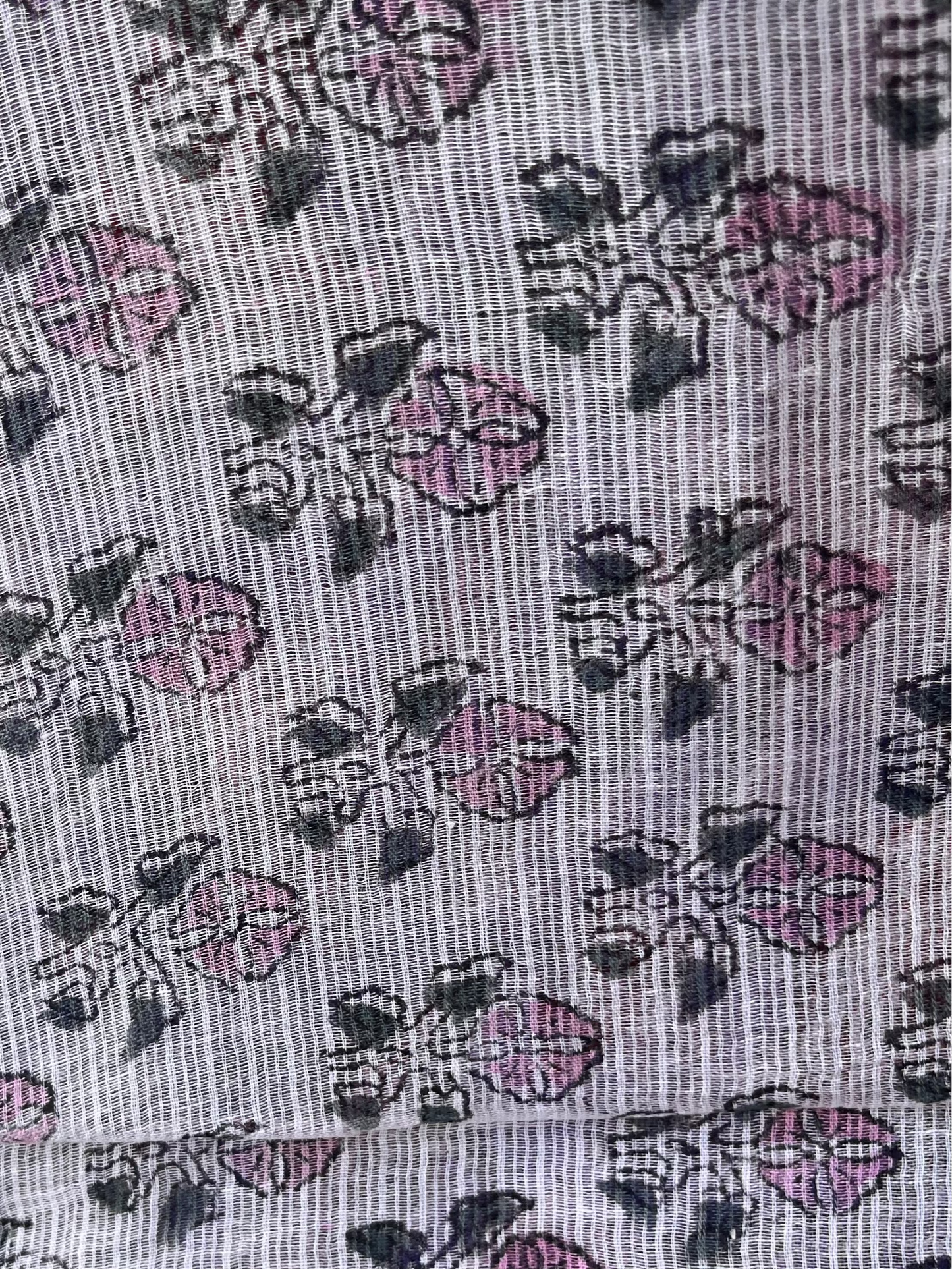 Purple Floral Kota doriya Saree