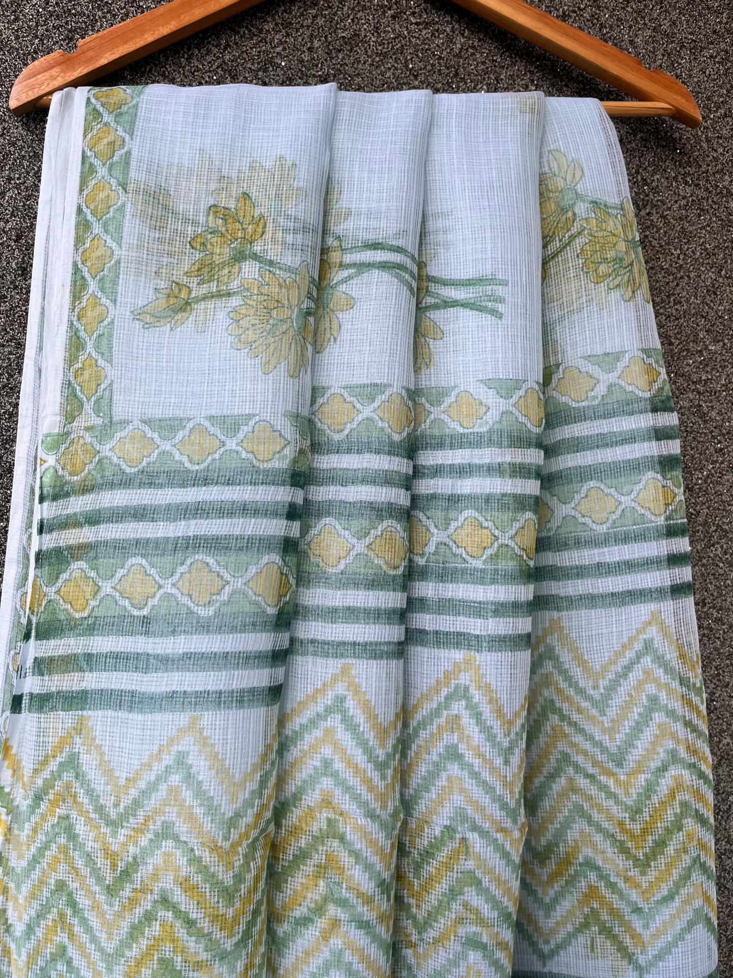 Powder Blue Kota doriya Saree