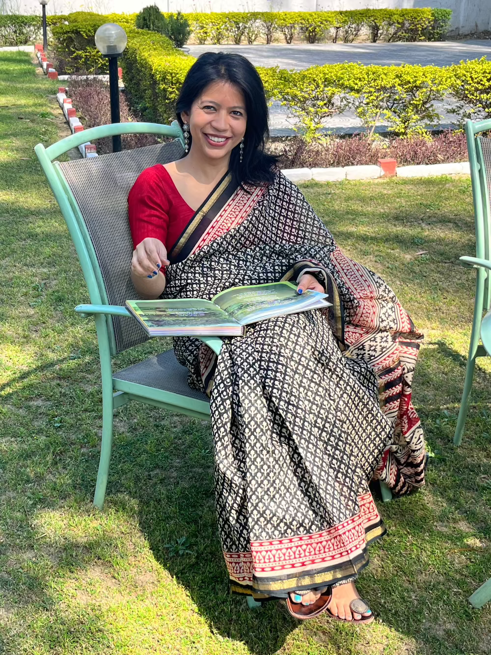 Nandini Black Chanderi Saree