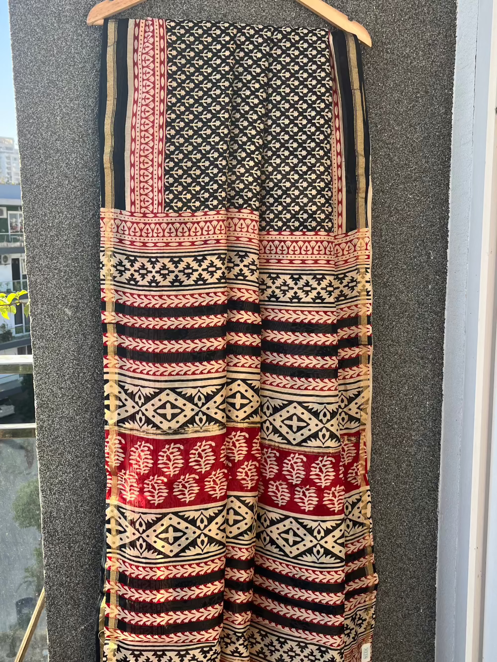 Nandini Black Chanderi Saree
