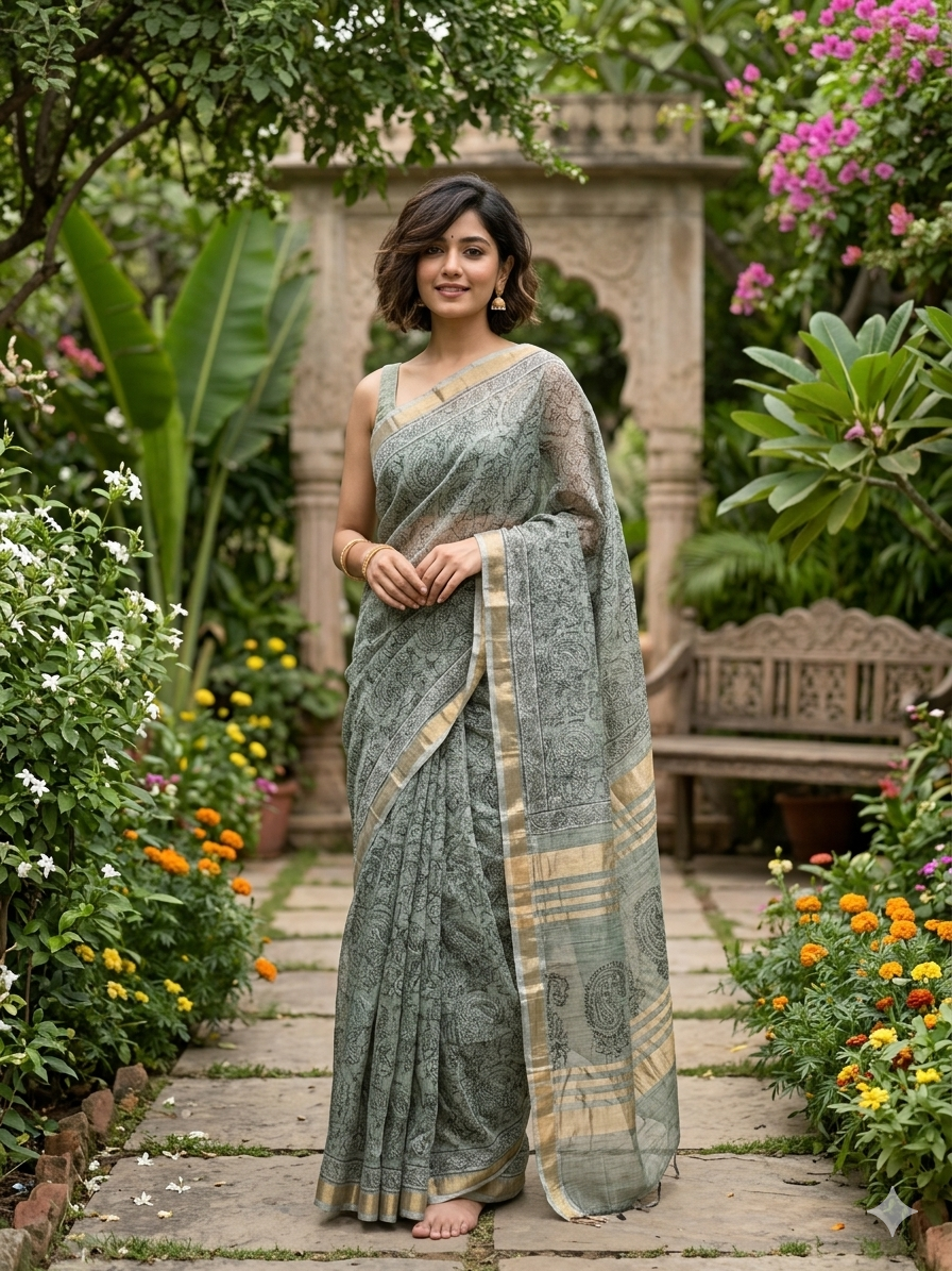 Sage Sanganeri Kota doriya Saree