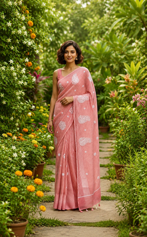 Leheriya Chikankari Kotadoriya Saree