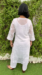 Sweta Stitched Chikankari Kurta in Kota doriya