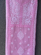 Anupama Pink & White Unstitched Chikankari & Applique Suit Set
