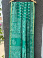 Green Dabu Chanderi Saree
