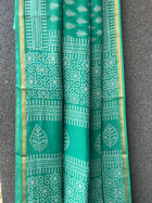 Green Dabu Chanderi Saree