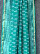 Green Dabu Chanderi Saree