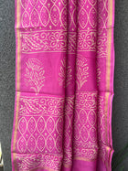 Pink Dabu Chanderi Saree