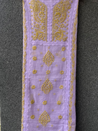 Anupama Purple & Green Unstitched Chikankari & Applique Suit Set