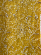 Yellow Kota Unstitched Chikankari & Pearl Festive Suit Set