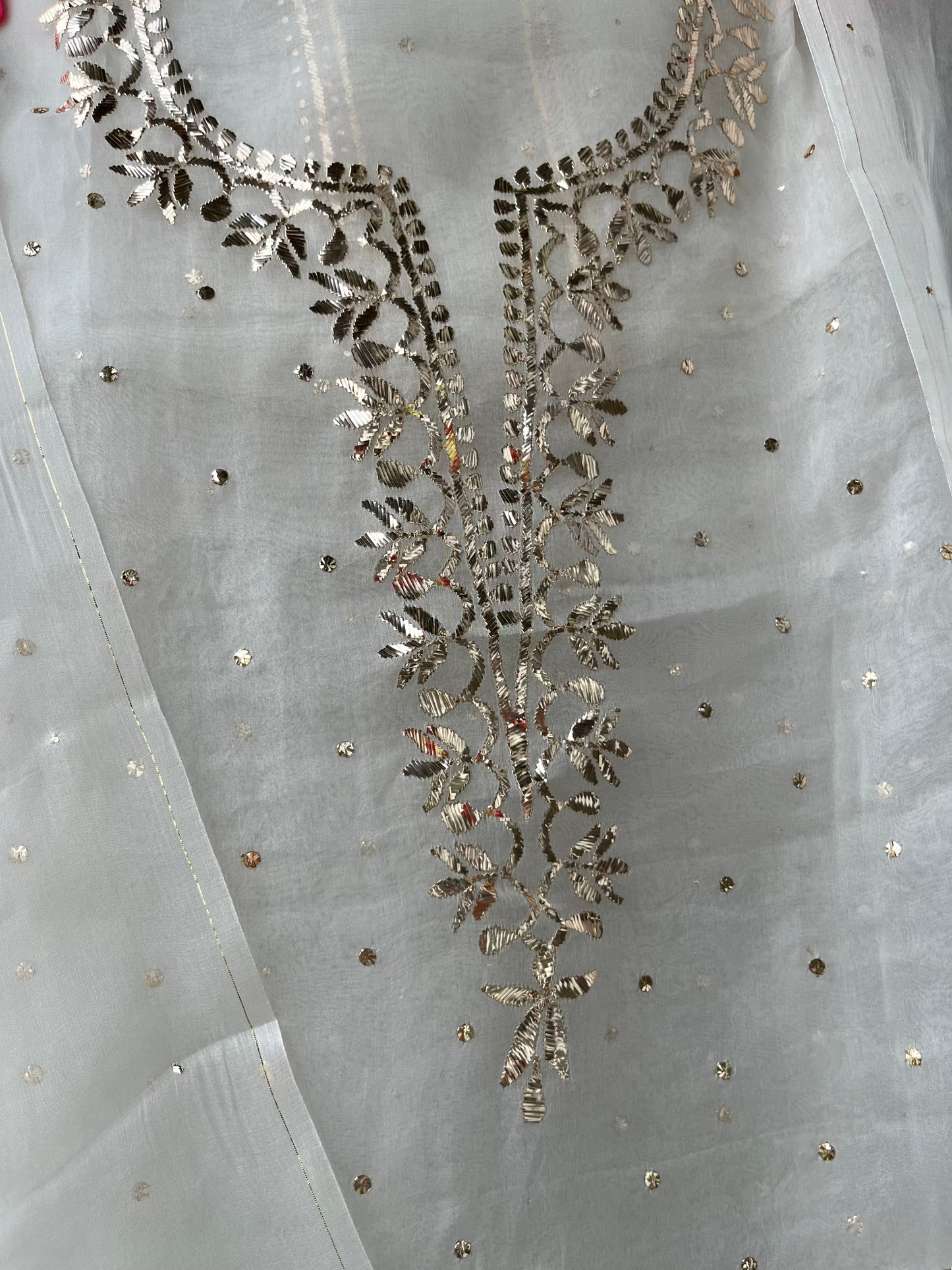 Organza Silk Unstitched Kamdani Festive Suit Set