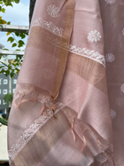 Sanchita Dusty pink Chikankari Kurta set with Mukaish work