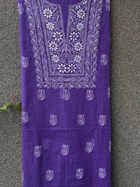 Akanksha Purple Unstitched Chikankari Kurta Set
