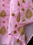 Anupama Pink & Green Unstitched Chikankari & Applique Suit Set