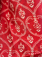 Rust Orange Ajrakh Chanderi Saree