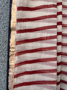 Red & Black Lined Kota doriya Saree
