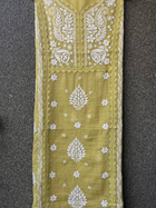 Anupama Lime Unstitched Chikankari & Applique Suit Set