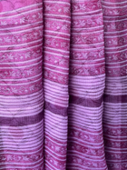 Lilac Block print Kota doriya Saree