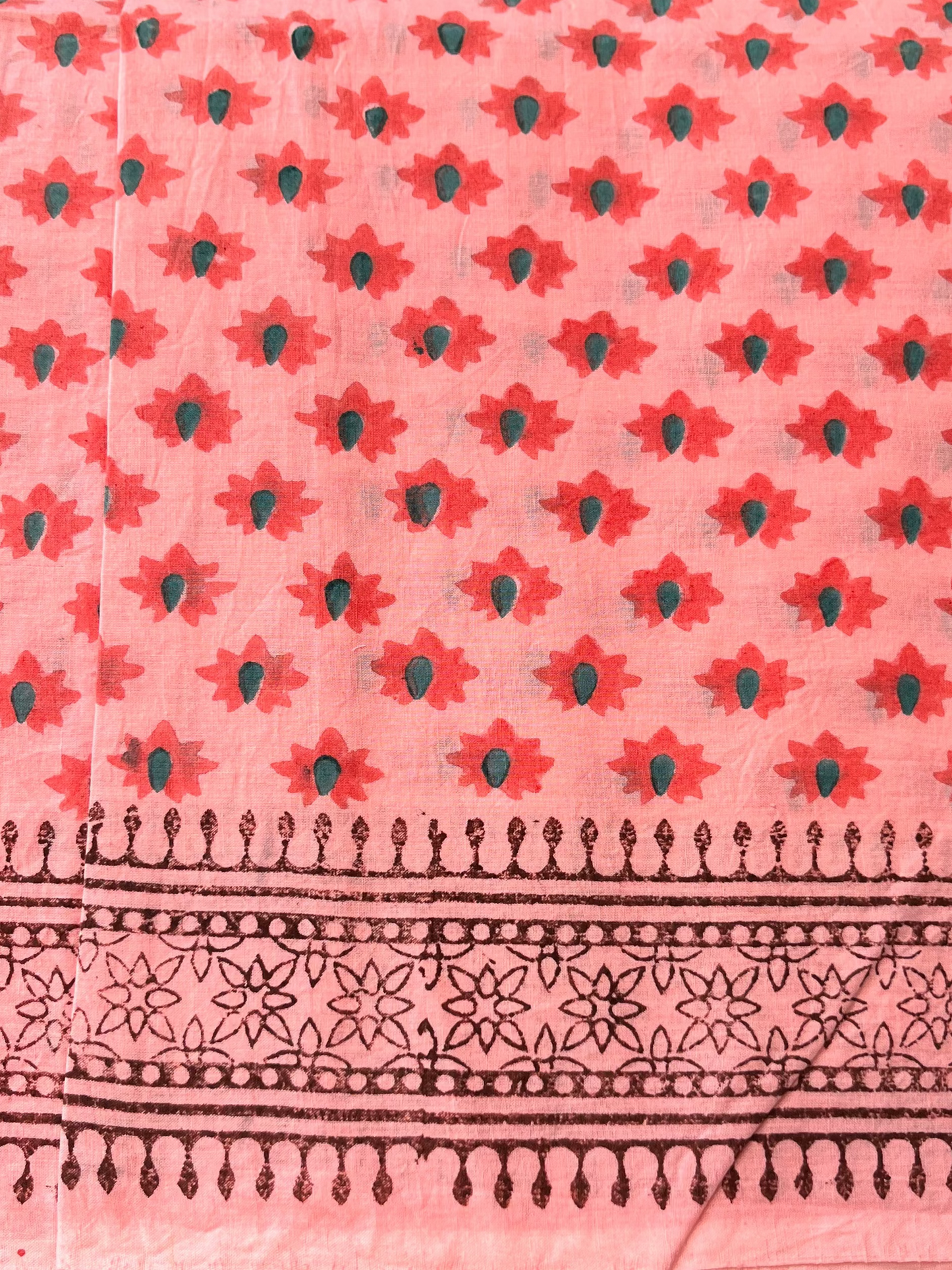 Pink & Green Kota doriya Saree