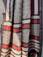 Beige and Black Striped Kota doriya Saree