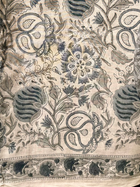 Blue & White Hand block print suit with kota dupatta