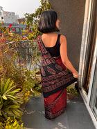 Red Pure Modal Silk Ajrakh Saree