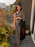 Bindi Pure Modal Silk Ajrakh Saree