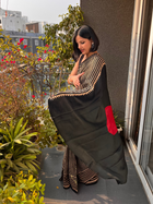 Bindi Pure Modal Silk Ajrakh Saree