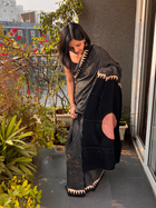 Spiral Bindi Pure Modal Silk Ajrakh Saree