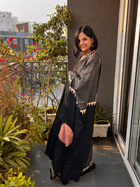 Spiral Bindi Pure Modal Silk Ajrakh Saree