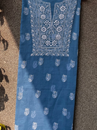 Akanksha Blue Unstitched Chikankari Kurta Set