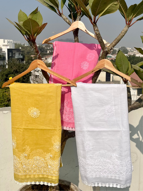 Chikankari Kota doriya Dupatta