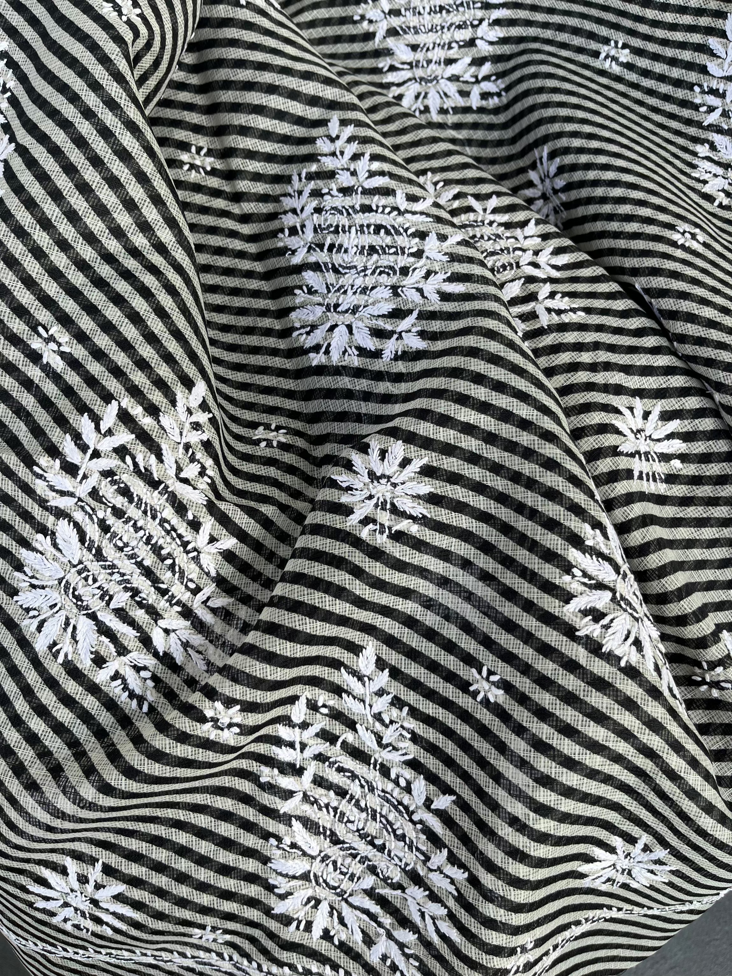 Leheriya Chikankari Kotadoriya Saree