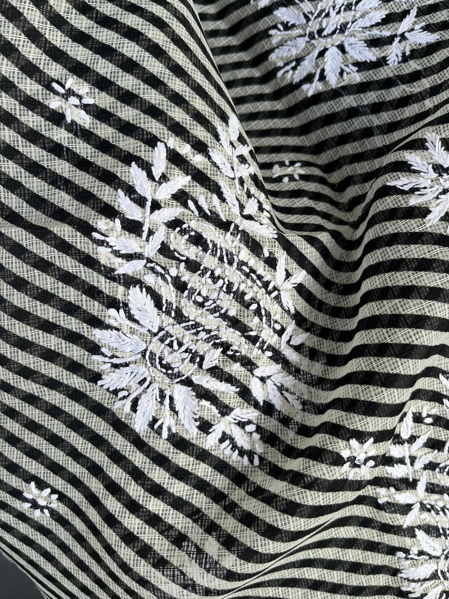 Leheriya Chikankari Kotadoriya Saree