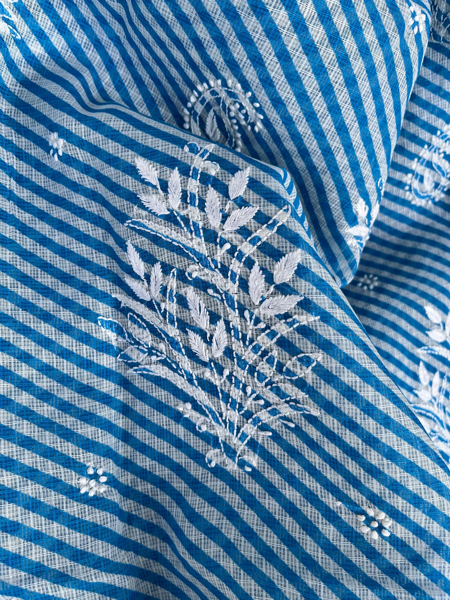 Leheriya Chikankari Kotadoriya Saree