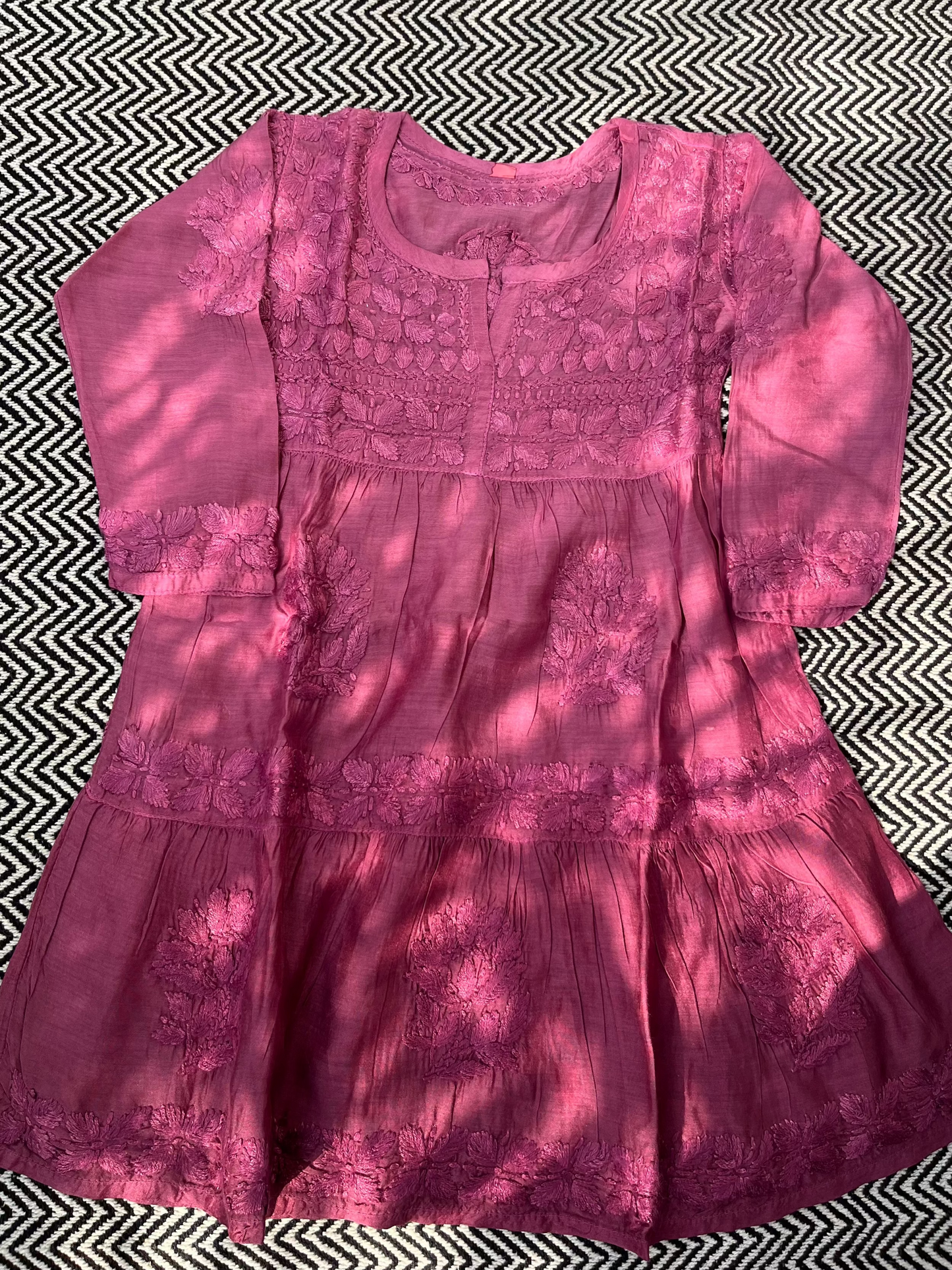 Haley Ombre Chikankari Kids Kurta Set