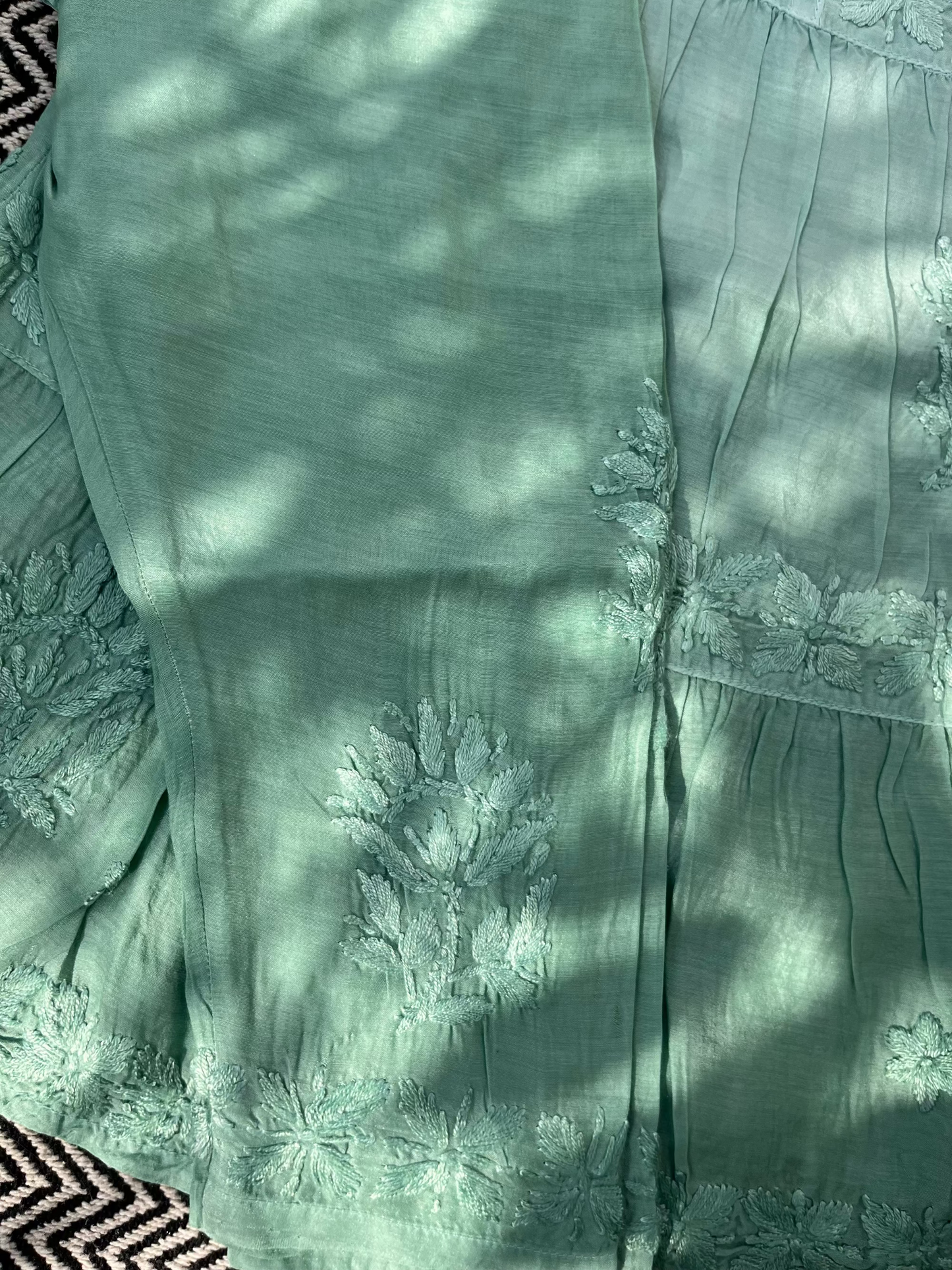 Haley Ombre Chikankari Kids Kurta Set
