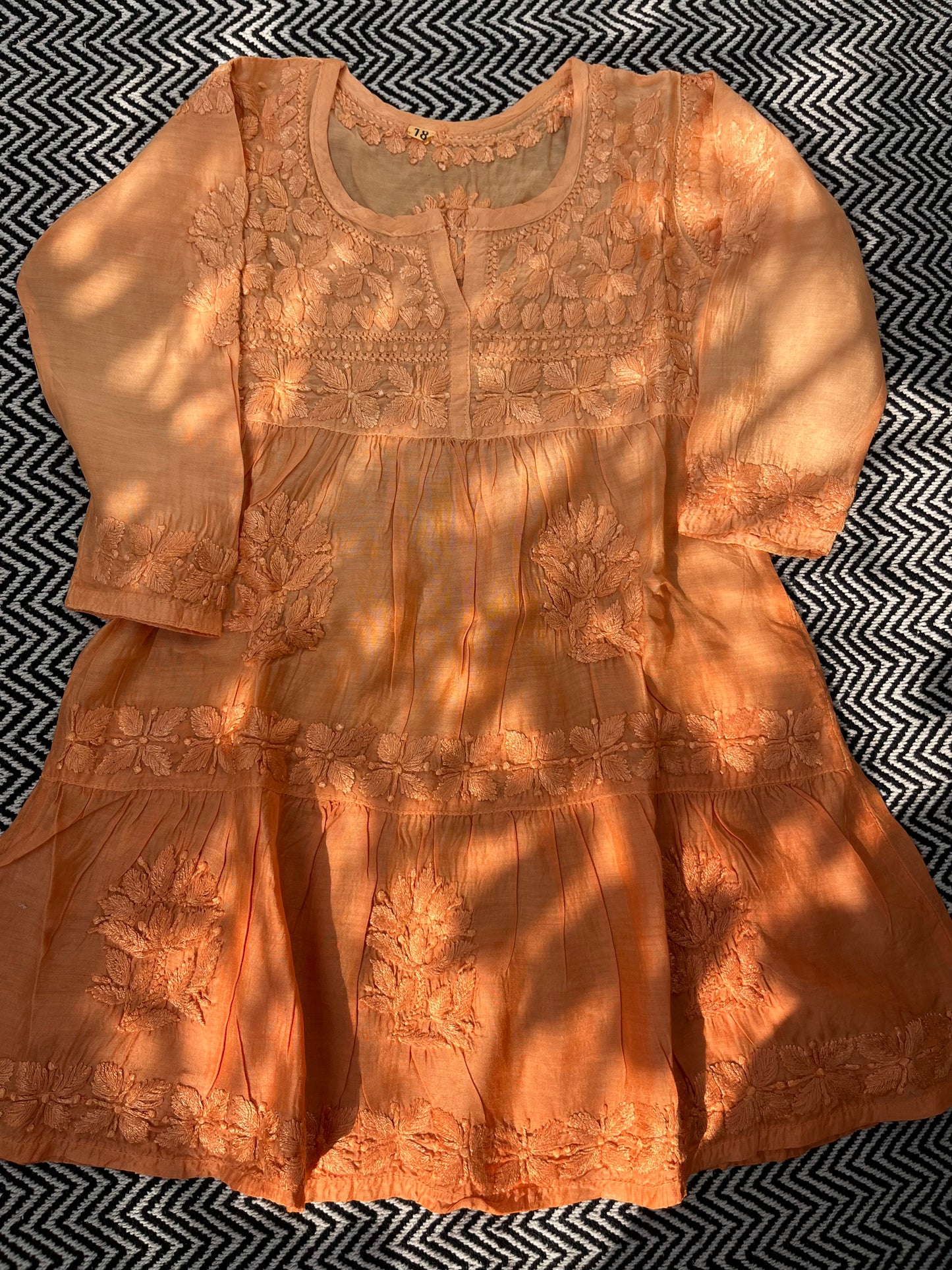 Haley Ombre Chikankari Kids Kurta Set