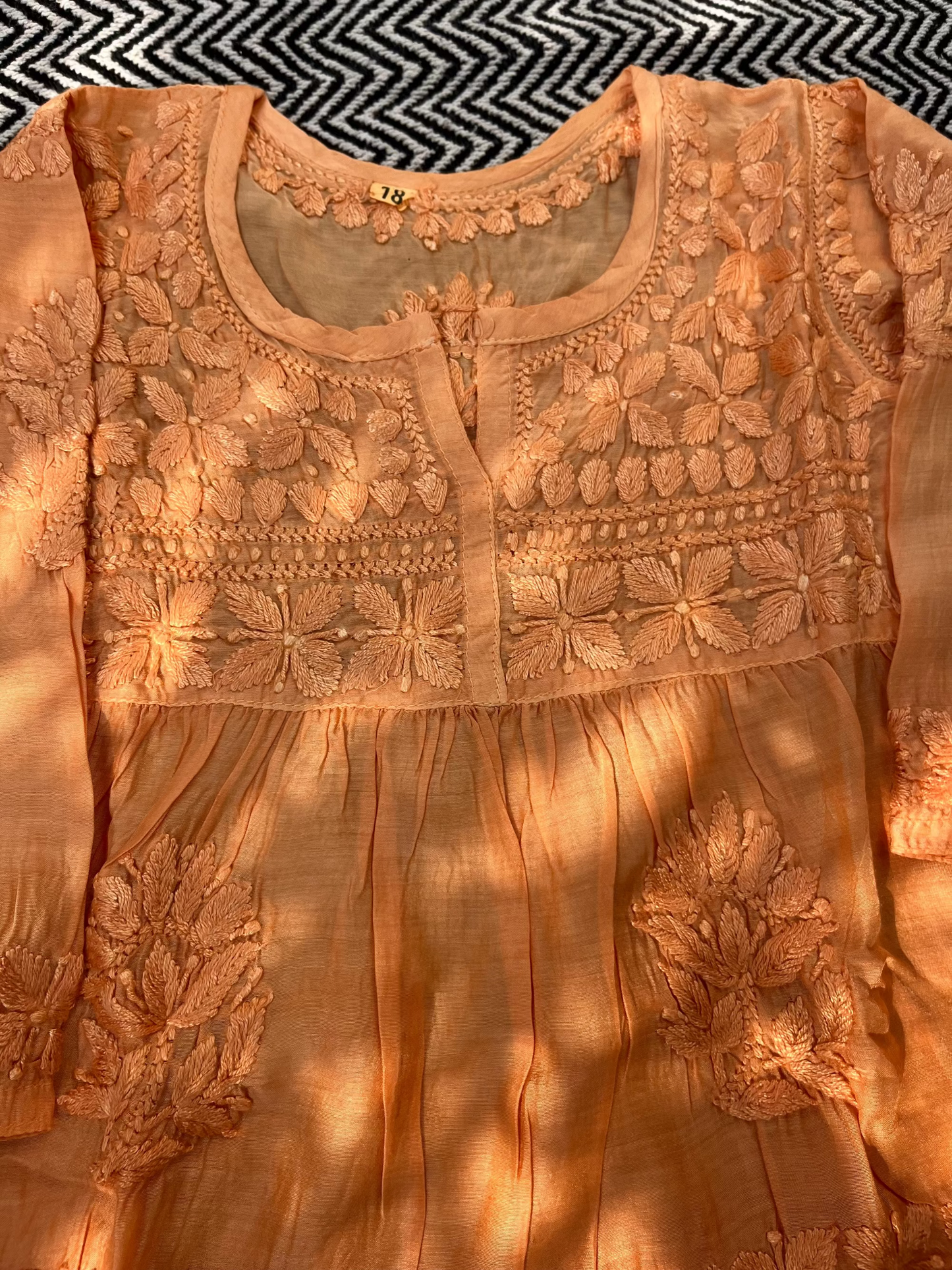 Haley Ombre Chikankari Kids Kurta Set