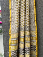 Yellow & Black Chanderi Saree