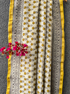 Yellow & Black Chanderi Saree