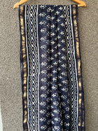 Indigo Dotted flower Dabu Chanderi Saree