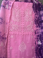 Anupama Pink  Unstitched Chikankari & applique 2 pc Suit Set