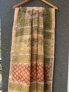 Beige Floral Boota Kota doriya Saree
