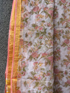 White Floral Kota doriya Saree