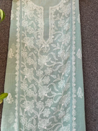 Nitya Sea green Semi-stitched Chikankari 2 pc Suit Set