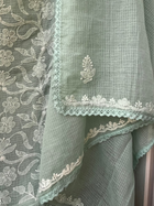 Nitya Sea green Semi-stitched Chikankari 2 pc Suit Set